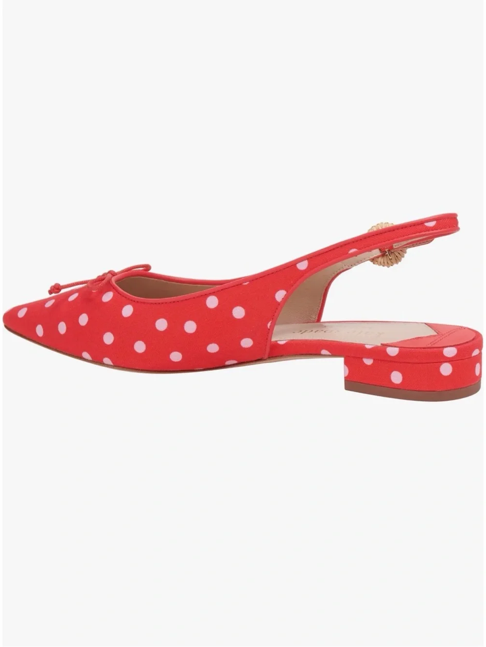 NWOT Kate Spade Red Polka Veronica Flats Size 8 - Picture 3 of 13